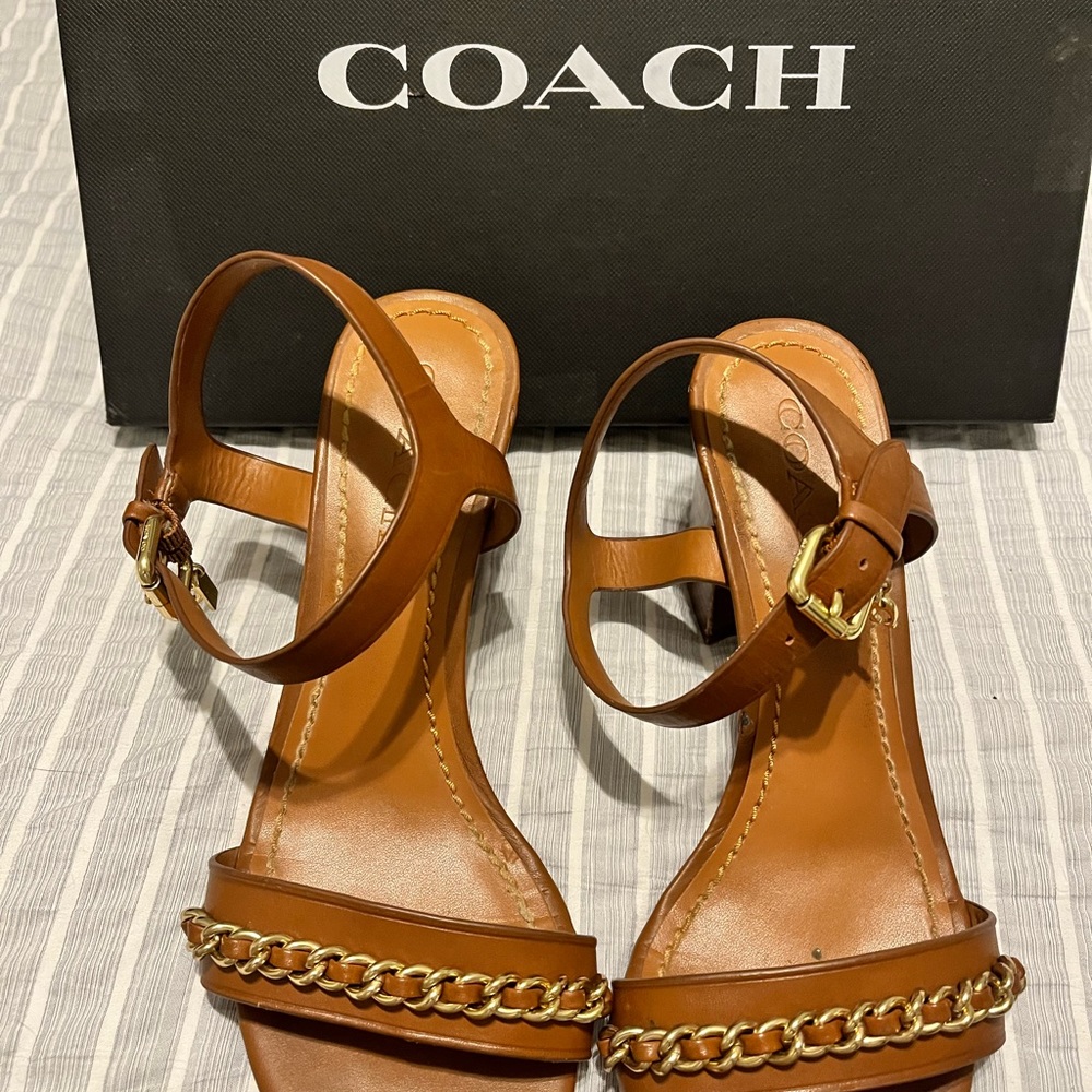 Much loved Coach healed sandals size 7